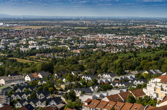 Luftaufnahme von der Rheinebene aus Heidelberg  | © MRN GmbH